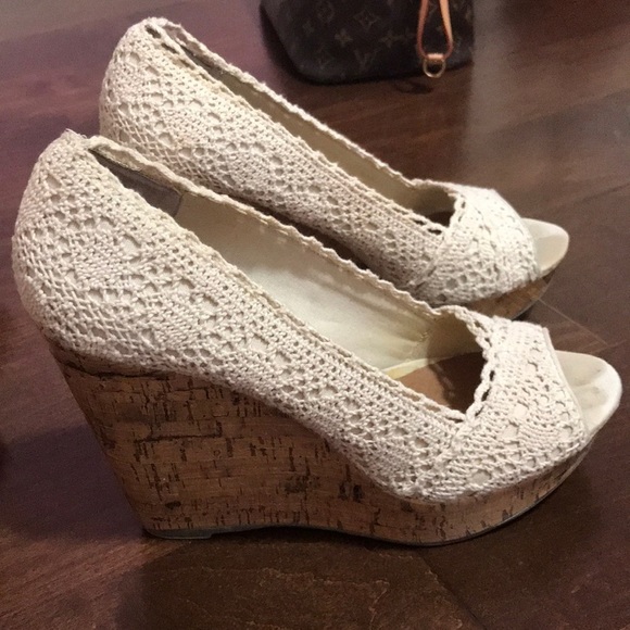 Shoes - Lace Wedges Size 8.5